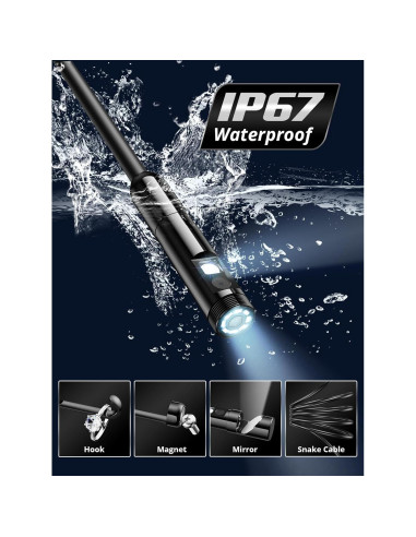 Cámara Endoscópica Acoath 1920P HD 5m Doble Lente IP67