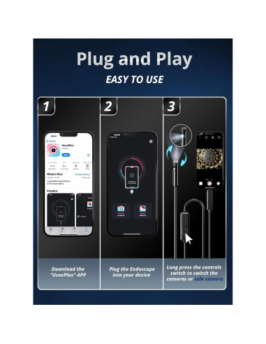 Cámara Endoscópica Acoath 1920P HD 5m Doble Lente IP67