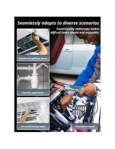 Cámara Endoscópica Acoath 1920P HD 5m Doble Lente IP67