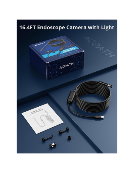 Cámara Endoscópica Acoath 1920P HD 5m Doble Lente IP67