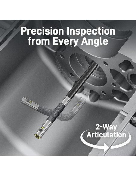 Borescopio Articulado Teslong 1.52m Doble Lente LED