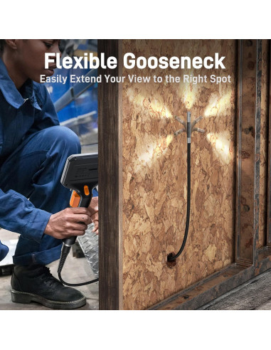 Borescopio Articulado Teslong 1.52m Doble Lente LED