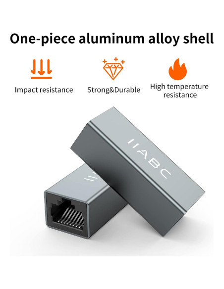 Acoplador Ethernet RJ45 IIABC Femenino a Femenino Cat7/6/5e/5 - Paquete de 3