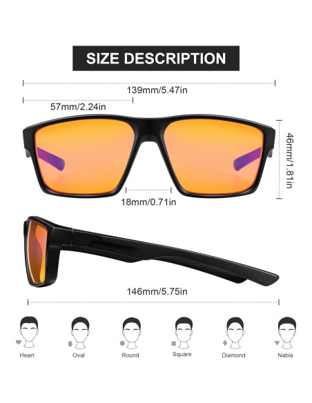 Gafas de Juego Okany 8097 Anti Luz Azul UV Protección