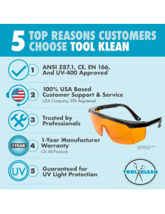 Gafas de Seguridad UV Tool Klean - Policarbonato Antirrotura 2