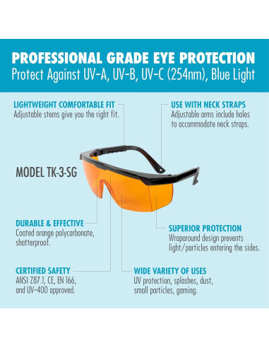 Gafas de Seguridad UV Tool Klean - Policarbonato Antirrotura