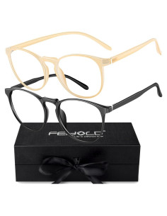 Gafas bloqueadoras luz azul FEIYOLD retro unisex anti-fatiga