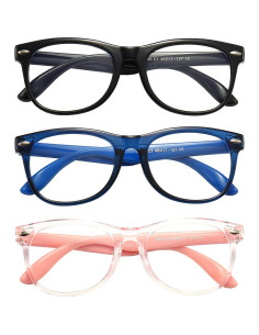Gafas bloqueadoras luz azul Fanngo 3 paquetes niños 3-9 años 2