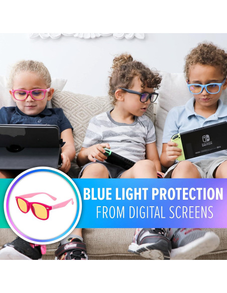 Gafas bloqueadoras de luz azul DefenderShield para niños - Lentes ámbar