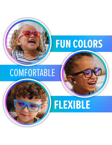 Gafas bloqueadoras de luz azul DefenderShield para niños - Lentes ámbar