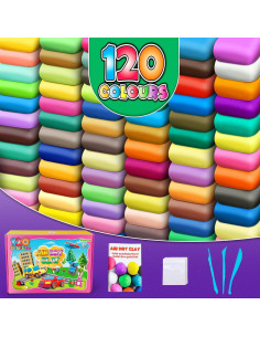 Arcilla Secada al Aire ESSENSON 120 Colores para Niños 2