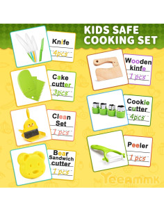 Conjunto de Cocina Montessori 19 Piezas para Niños Yeeammk 2