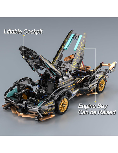 Bloques de Construcción Auto Deportivo PinkBee 1:14 967 Piezas