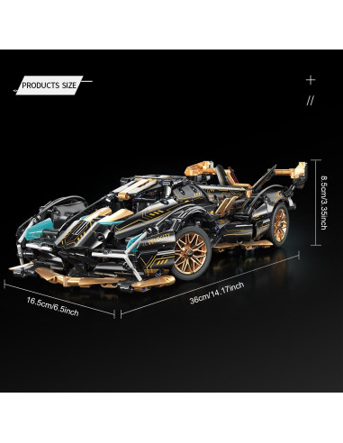 Bloques de Construcción Auto Deportivo PinkBee 1:14 967 Piezas