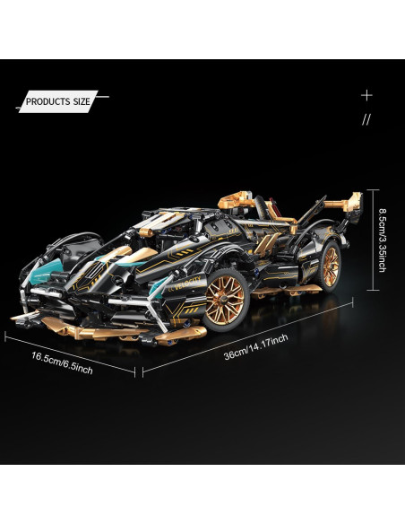 Bloques de Construcción Auto Deportivo PinkBee 1:14 967 Piezas