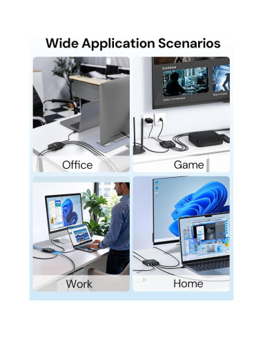 Divisor Ethernet 1 a 4 Dockteck 1000Mbps RJ45 Aluminio