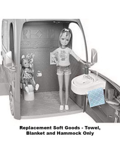 Juego de Camping Pop-Up Barbie CJT42 Toalla Manta Hamaca 2