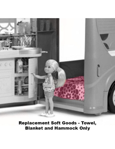 Juego de Camping Pop-Up Barbie CJT42 Toalla Manta Hamaca