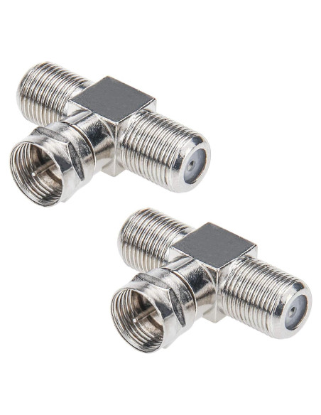 Divisor de Cable Coaxial RFAdapter 2 en 1 F a 2 F Hembra