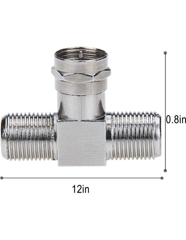 Divisor de Cable Coaxial RFAdapter 2 en 1 F a 2 F Hembra