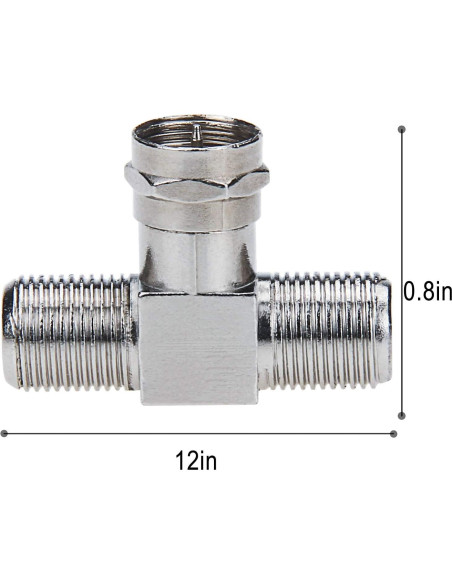 Divisor de Cable Coaxial RFAdapter 2 en 1 F a 2 F Hembra
