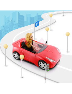 Coche Convertible para Muñecas KeepRunning Rojo Brillante 2