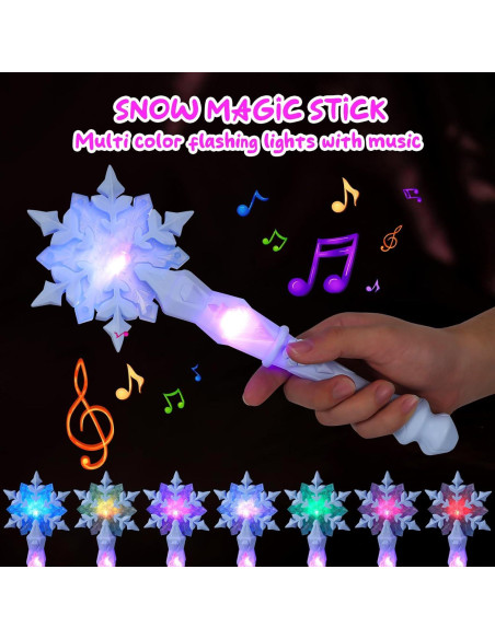 Varita de Nieve Brillante Toddmomy Azul con Sonido