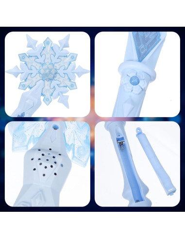 Varita de Nieve Brillante Toddmomy Azul con Sonido