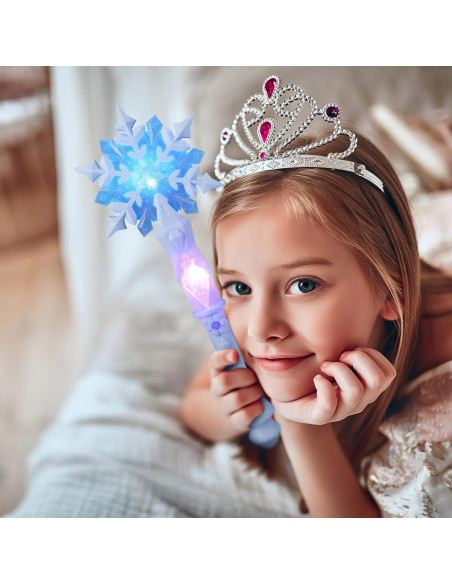 Varita de Nieve Brillante Toddmomy Azul con Sonido