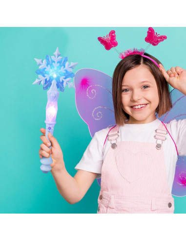 Varita de Nieve Brillante Toddmomy Azul con Sonido