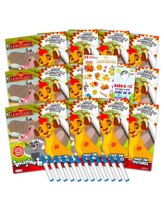 Conjunto de libros para colorear Lion Guard Crenstone 12 unidades