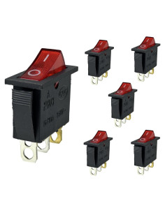 Paquete de 6 Interruptores Rocker HHLZDHH KCD3 15A 250V