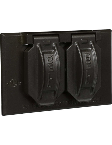 Cubierta a Prueba de Climas Hubbell Raco 5180-2 Dúplex Horizontal