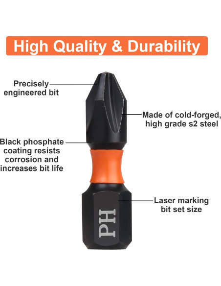 Conjunto de Puntas de Destornillador BAIDETS PH1 20Pcs 25mm