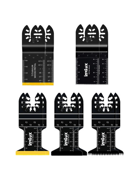 Kit de 10 Cuchillas de Sierra Oscilante Invtux para Madera y Metal