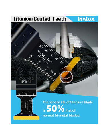 Kit de 10 Cuchillas de Sierra Oscilante Invtux para Madera y Metal