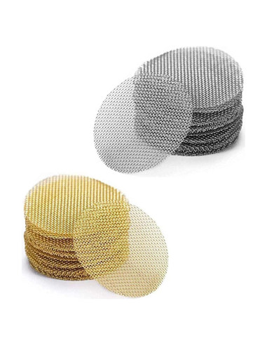 100 Pantallas de Tubo Romeda 1,91 cm Acero Inoxidable y Latón