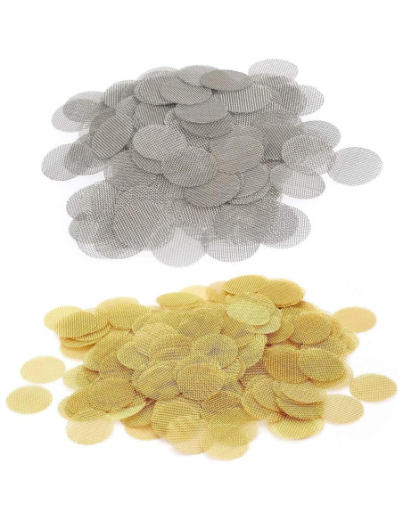 100 Pantallas de Tubo Romeda 1,91 cm Acero Inoxidable y Latón