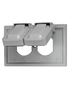 Cubierta a Prueba de Climas Leviton 1-Gang Gris para Receptáculos