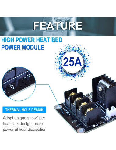 Módulo de Potencia de Cama Caliente DAOKAI 25A 2 Pcs