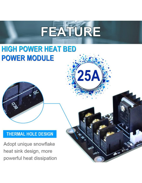 Módulo de Potencia de Cama Caliente DAOKAI 25A 2 Pcs