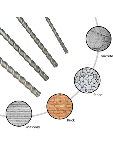 Broca de Martillo Rotativo SDS Plus FF ERA 25mm x 450mm Carburo