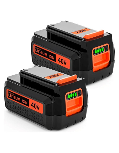 2 Baterías de Reemplazo 40V 3000mAh Litio Enermall para Black & Decker