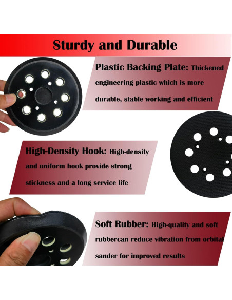 Almohadilla de Lijadora 5" Tockrop para Ryobi y Ridgid