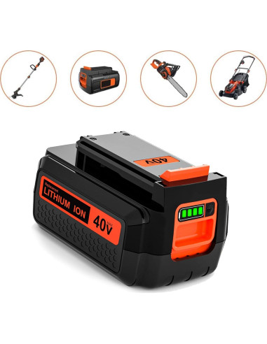 2 Baterías de Reemplazo 40V 3000mAh Litio Enermall para Black & Decker