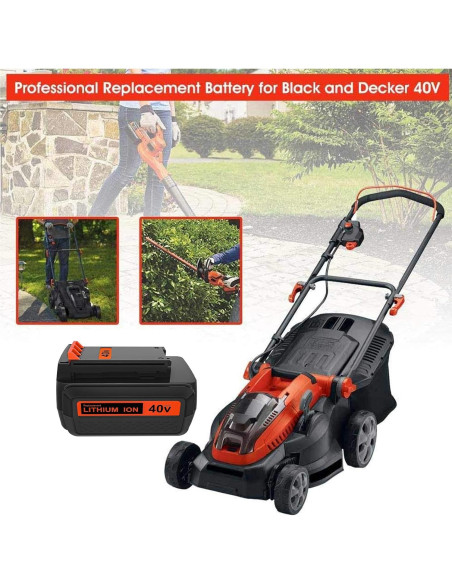 2 Baterías de Reemplazo 40V 3000mAh Litio Enermall para Black & Decker