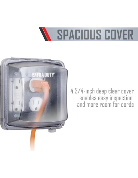 Cubierta de Enchufe Eléctrico TayMac MM2420C 2-Gang Transparente