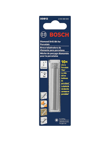 Broca de Diamante Bosch DDB12 1.27 cm para Porcelana y Azulejos