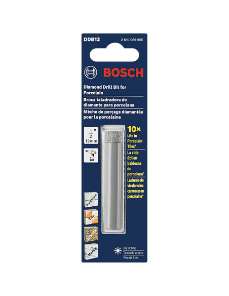 Broca de Diamante Bosch DDB12 1.27 cm para Porcelana y Azulejos