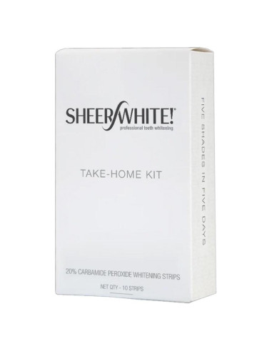 Kit de Tiras de Blanqueamiento Dental Sheer White 20% - 1 Cuenta